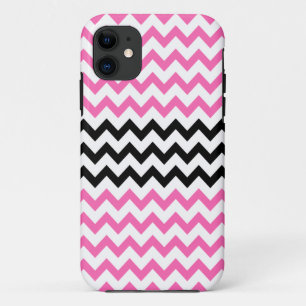 Case-Mate iPhone Case Chevron rose et noir par Shirley Taylor