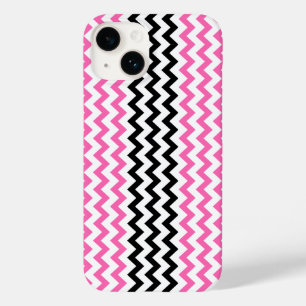 Coque Case-Mate iPhone Chevron rose et noir par Shirley Taylor