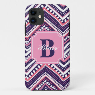 Etui iPhone Case-Mate Chevron tribal pourpre