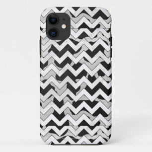 Coques Pour iPhone Chevron Vache noir et blanc