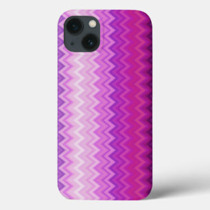 Etui iPhone 13 Chevron vertical violet
