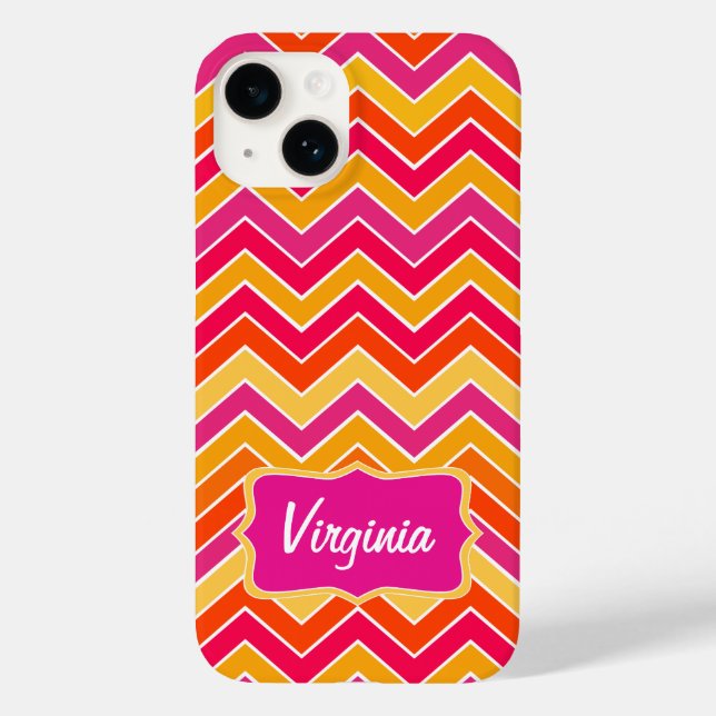 Coques Case-Mate iPhone Chevron zigzag motif couleur mulit (Verso)
