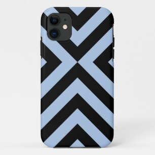 Coque Case-Mate iPhone Chevrons bleu-clair et noirs