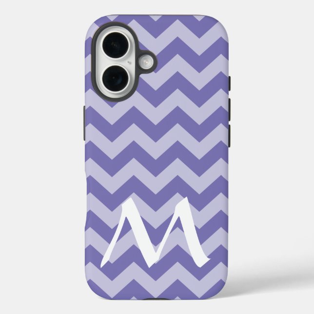 Coques Case-Mate iPhone Chevrons d'humeurs marocaines pourpres avec Monogr (Verso)