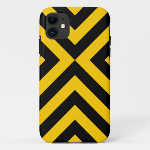 Coque Case-Mate iPhone Chevrons jaunes et noirs