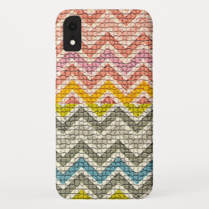 COQUE Case-Mate iPhone CHEVRONS MOSAÏQUES BLANCS ROSE JAUNES BLEUS
