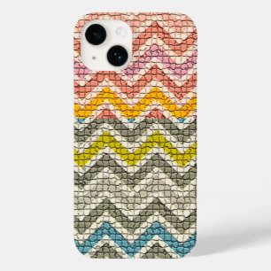 COQUES POUR iPhone CHEVRONS MOSAÏQUES BLANCS ROSE JAUNES BLEUS