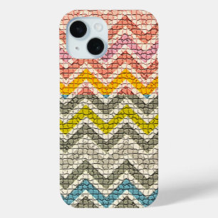 COQUE Case-Mate iPhone CHEVRONS MOSAÏQUES BLANCS ROSE JAUNES BLEUS