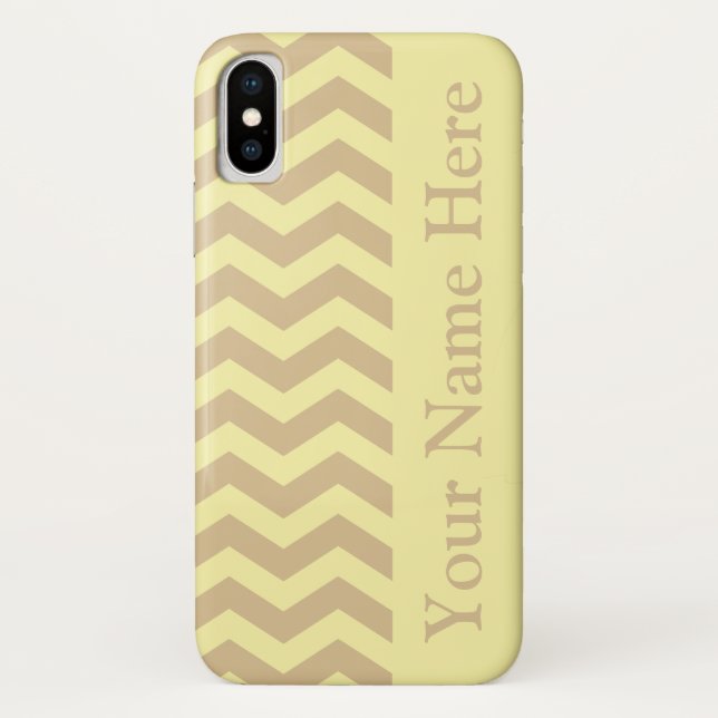 Coques Case-Mate iPhone Chevrons neutres de crème blonde (Dos)
