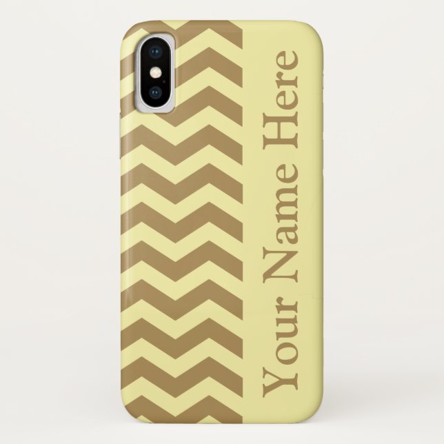 Coques Case-Mate iPhone Chevrons neutres en crème de teck (Dos)