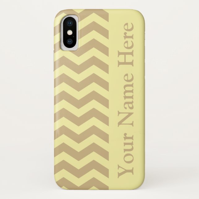 Coques Case-Mate iPhone Chevrons neutres en crème Tan (Dos)