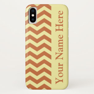 Coque iPhone X Chevrons neutres en crème Zest