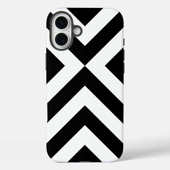 Coques Case-Mate iPhone Chevrons noirs et blancs (Verso)