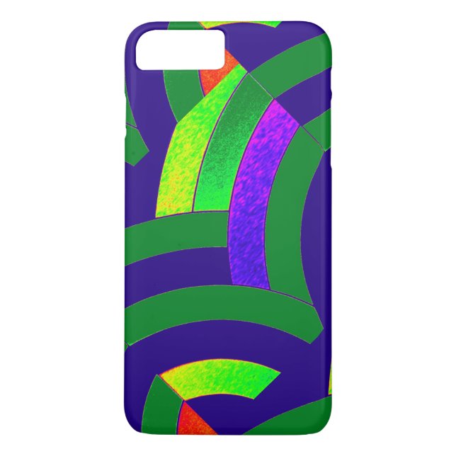 Coques Case-Mate iPhone chevrons vert/bleu chic et moderne (Dos)