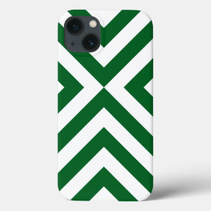 Etui iPhone Case-Mate Chevrons verts et blancs audacieux