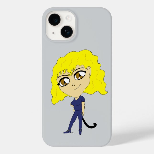 Coques Case-Mate iPhone Chibi avec un chat comme une queue (Verso)