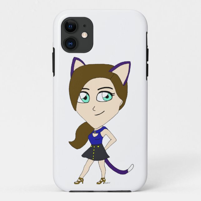 Coques Case-Mate iPhone chibi catgirl (Dos)