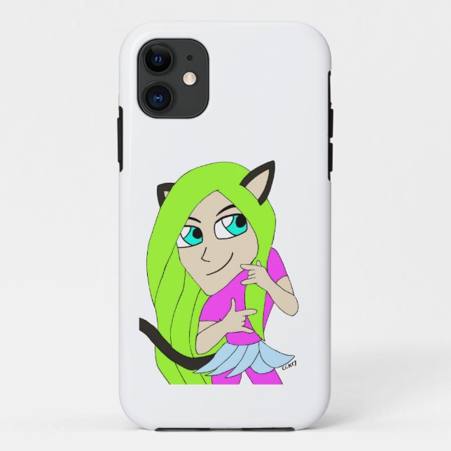 Coques Case-Mate iPhone chibi catgirl (Dos)