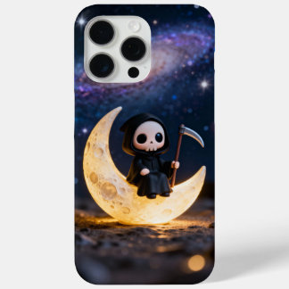 Coque Case-Mate iPhone chibi grim reaper sitting on a crescent moon