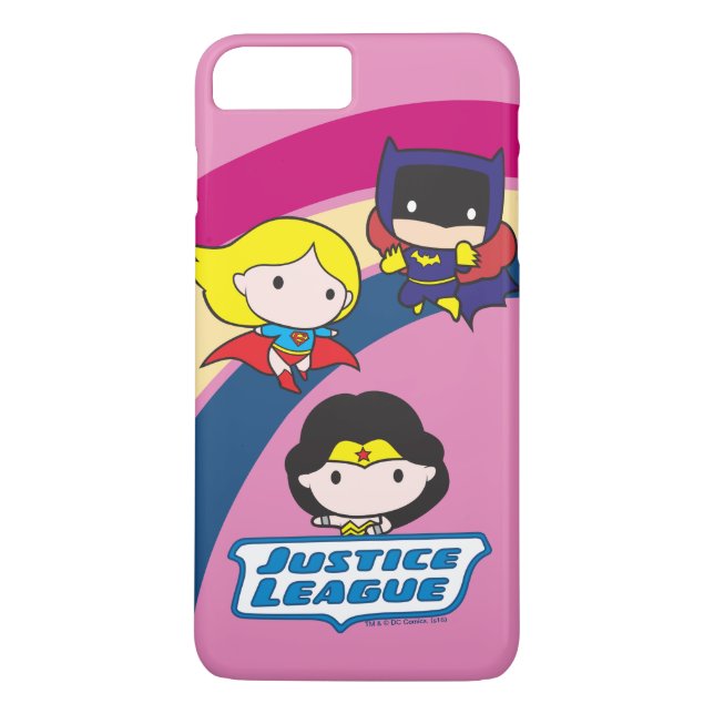 Coques Case-Mate iPhone Chibi Justice League Rainbow (Dos)