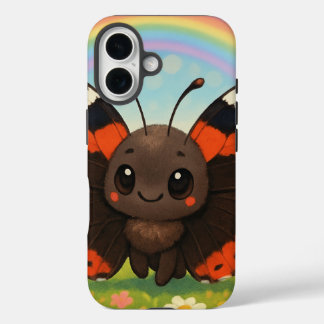 Coque Pour iPhone 16 Chibi Red Admiral Butterfly