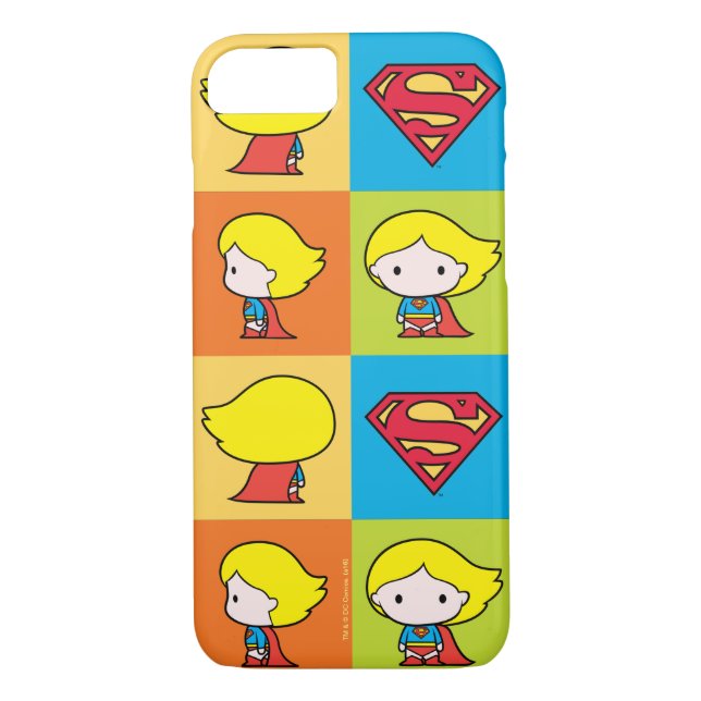 Coques Case-Mate iPhone Chibi Supergirl retournement de caractère (Dos)