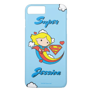 Coque Case-Mate Pour iPhone Chibi Supergirl volant arc-en-ciel