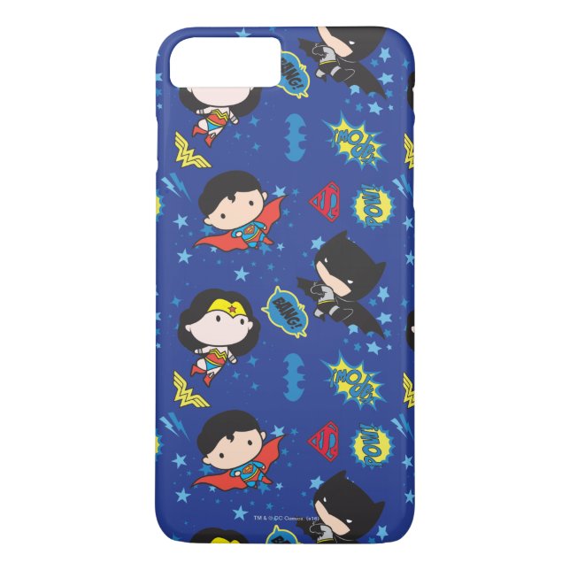 Coques Case-Mate iPhone Chibi Wonder Woman, Superman et Batman Motif (Dos)