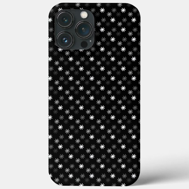 Coques Case-Mate iPhone Chic Asterisks - Classique - Arrière - plan noir (Verso)