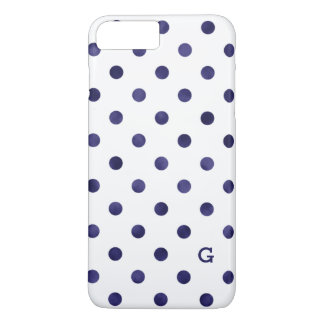 Coque Case-Mate iPhone Chic bleu et blanc motif monogramme