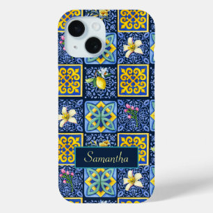 Coque Case-Mate iPhone Chic Bleu turquoise Sicilien agrumes méditerranéen