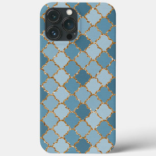 Coque Case-Mate iPhone Chic Blue Faux brillant Parties scintillant or Mos