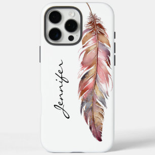 Coque iPhone 16 Pro Max Chic Bohemian Native American Feather iPhone