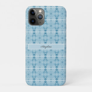 Case-Mate iPhone Case Chic Cristallin Motif de plume bleu et blanc