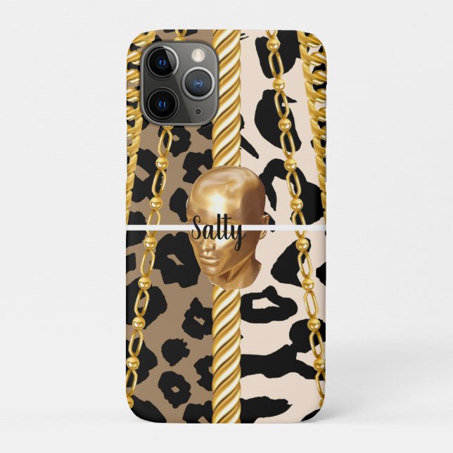 Coques Case-Mate iPhone Chic Doré Sauvage Luxueux style Girly Anniversaire (Dos)