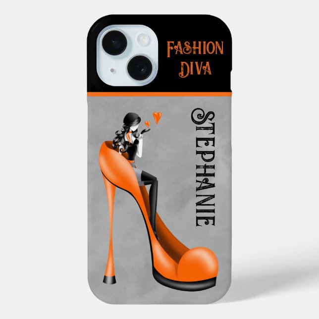 Coques Case-Mate iPhone Chic Elegance: Fashionable Lady Blowing a Kiss (Verso)