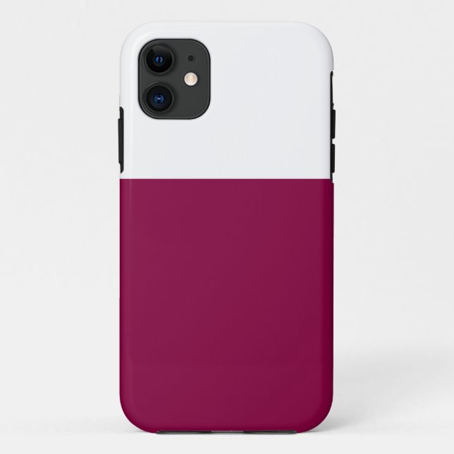 Coques Case-Mate iPhone Chic Elegant Cranberry Profond Rouge Blanc Couleur (Dos)