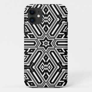 Coque Case-Mate iPhone Chic élégant noir blanc moderne géométrique