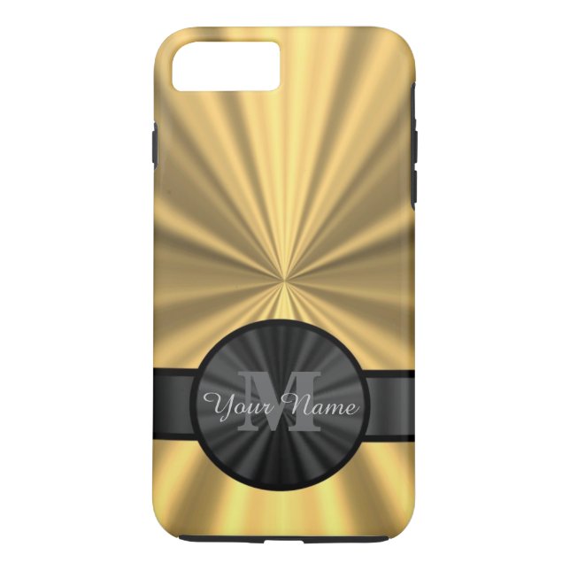 Coques Case-Mate iPhone Chic élégant or personnalisé monogramme (Dos)