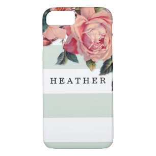 Coque Case-Mate Pour iPhone Chic et MODERNE Grille large avec Rose, Vert menth