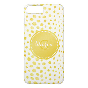 Coques Pour iPhone Chic faux or brillant imprimé guépard monogramme