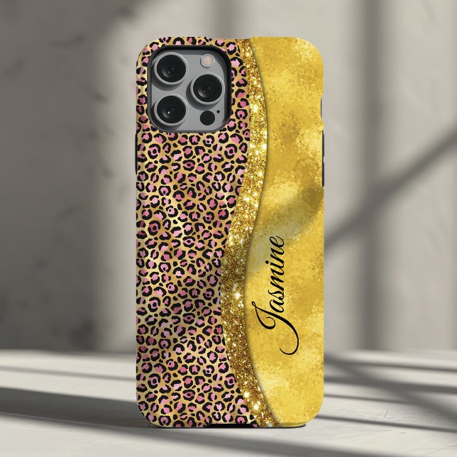 Coques Case-Mate iPhone Chic faux or brillant rose impression d'animaux Mo (Créateur téléchargé)