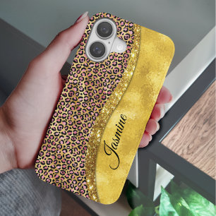 Coque Pour iPhone 16 Chic faux or parties scintillant rose poster de an