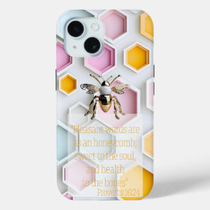Coque Case-Mate iPhone Chic Foi Rose Jaune Bleu Blanc Nid d'Abeille Abeil