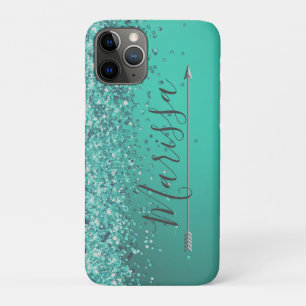 Case-Mate iPhone Case Chic Glitterie Turquiose Personnalisé