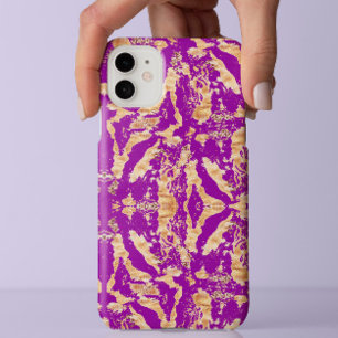 Case-Mate iPhone Case Chic Gold sur marbre violet Stylish esthétique