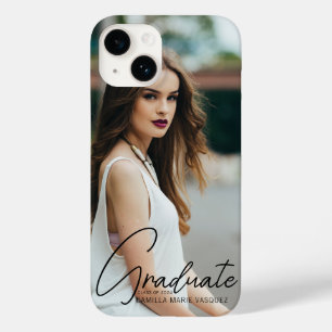 Coque Case-Mate iPhone Chic Graduate Photo Black Script Graduation