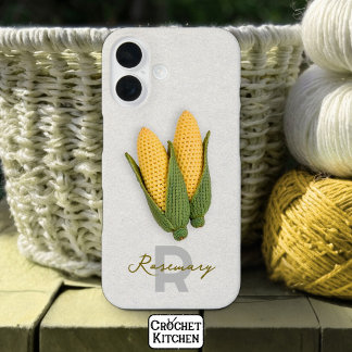 Coque Pour iPhone 16 Chic Grand-mère's Garden Moderne Crochet Nom du ma