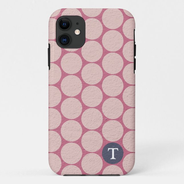 Coques Case-Mate iPhone Chic grand Pois roses (Dos)