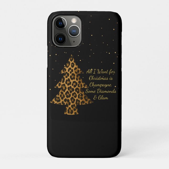 Coques Case-Mate iPhone Chic Holiday Leopard Tree Design (Dos)
